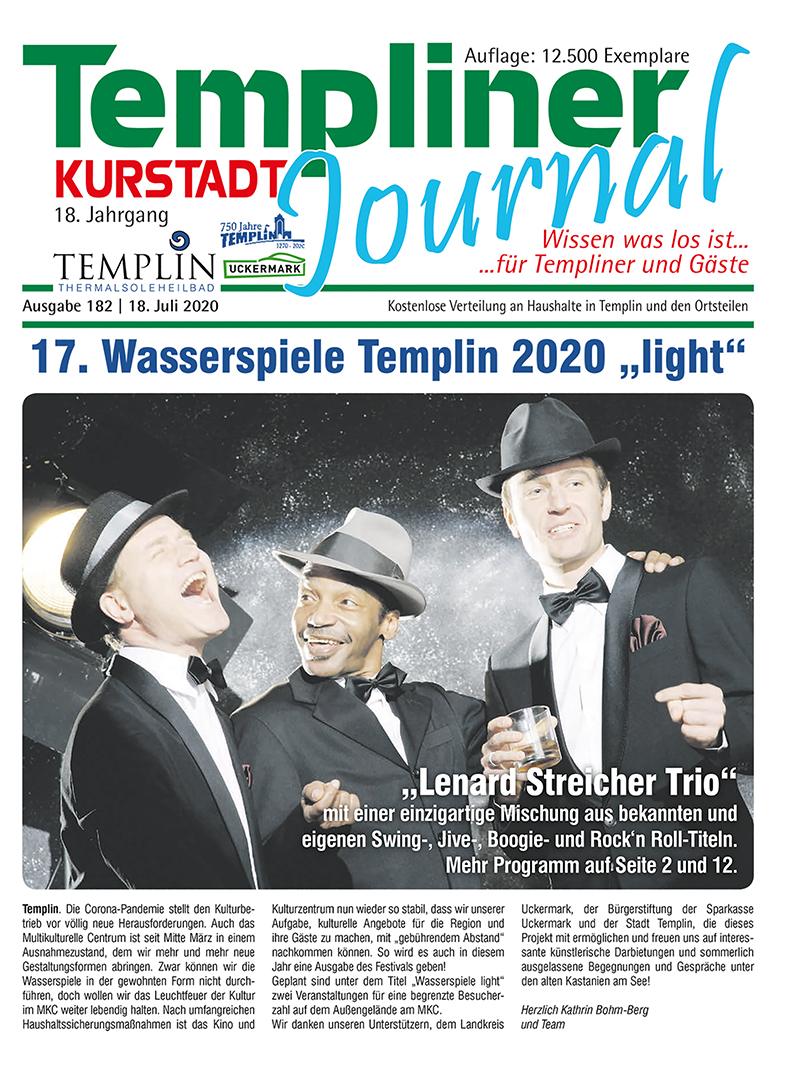 Templiner Kurstadt Journal 182 vom 18.07.2020