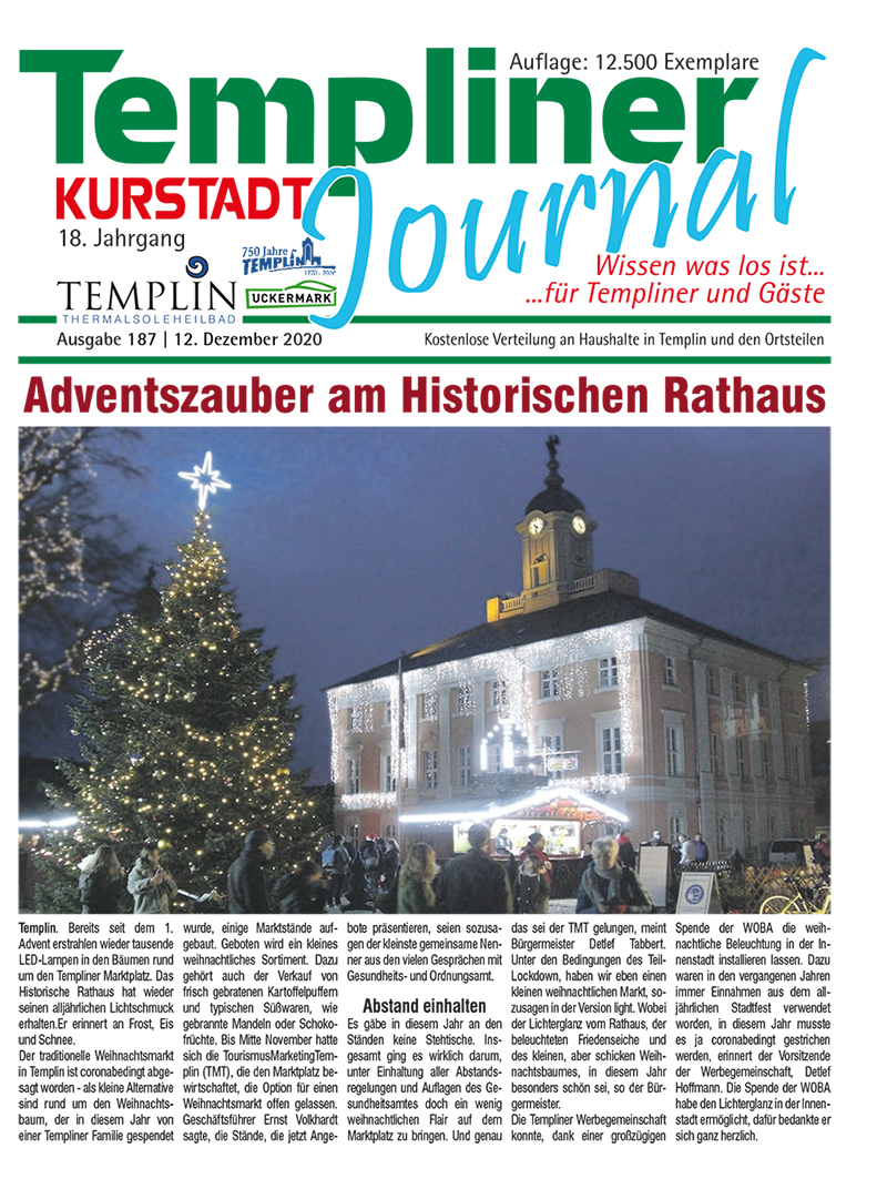 Templiner Kurstadt Journal 186 vom 14.11.2020