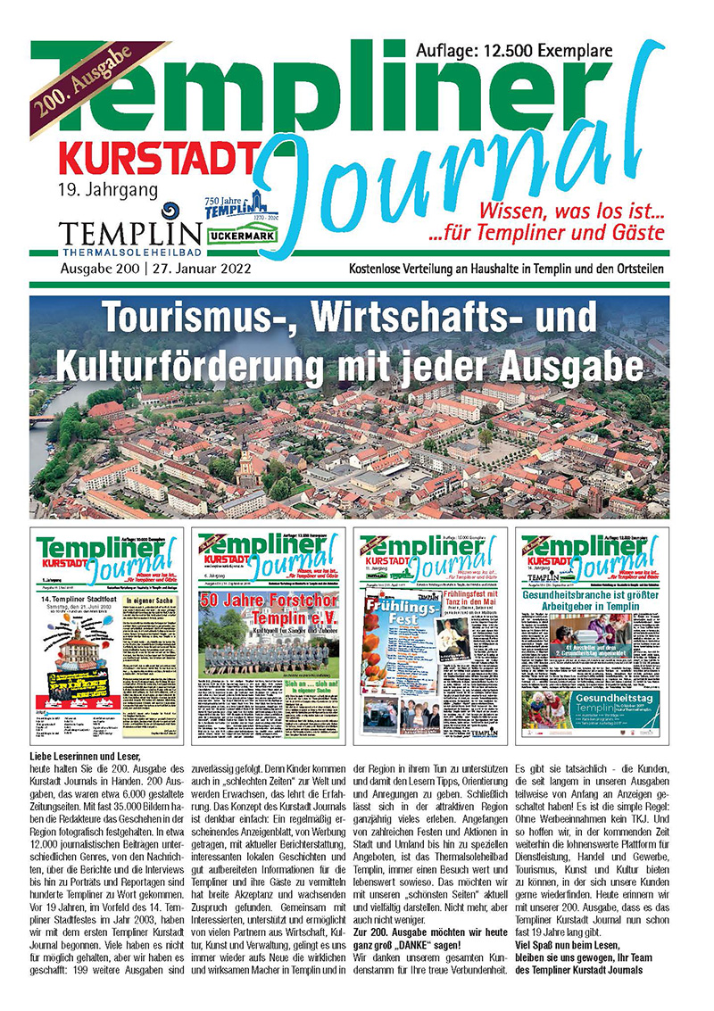 Templiner Kurstadt Journal 200 vom 27.01.2022