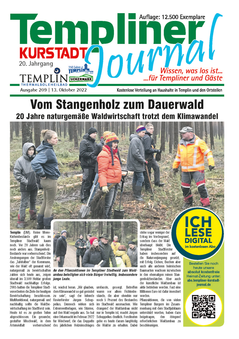 Templiner Kurstadt Journal 209 vom 13.10.2022