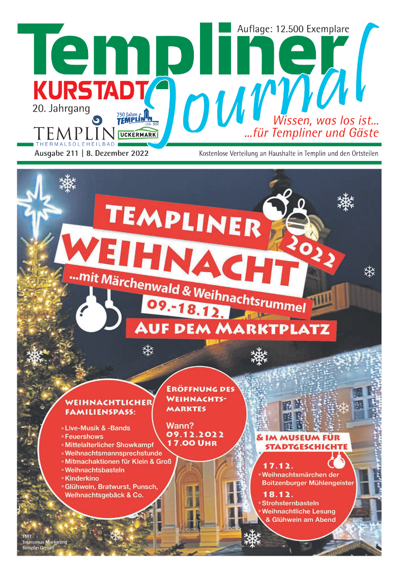 Templiner Kurstadt Journal 211 vom 08.12.2022