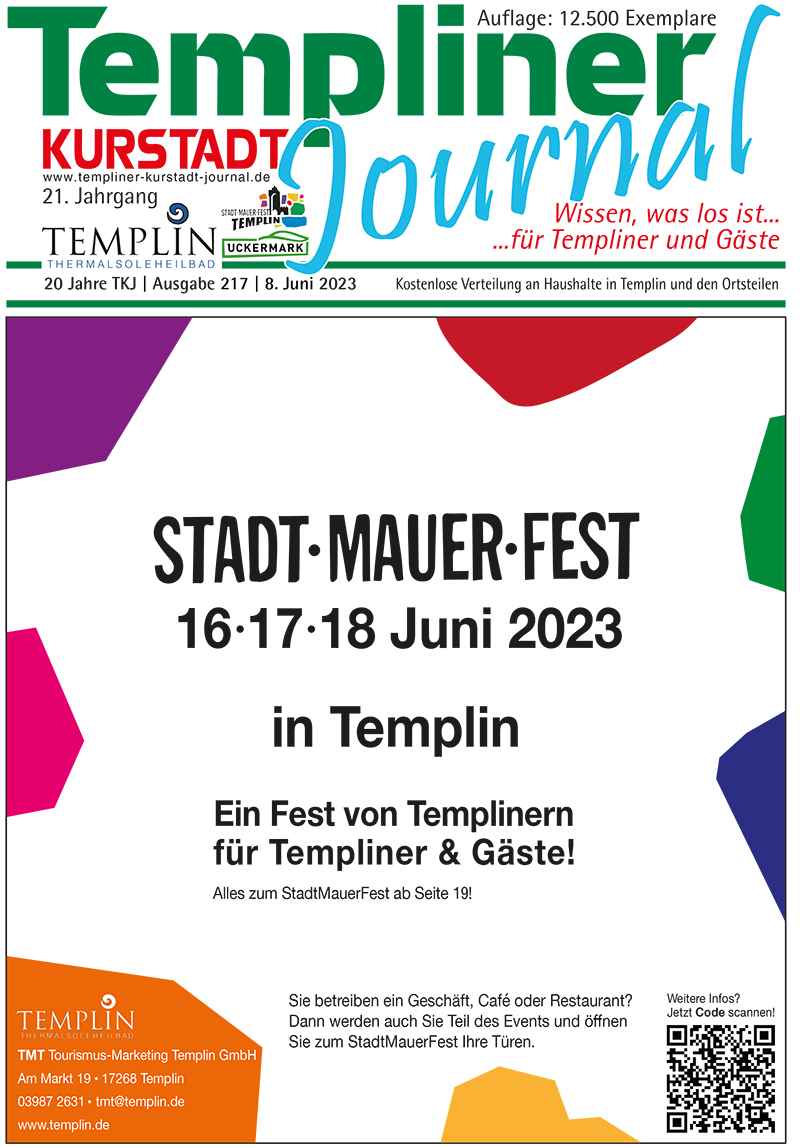 Templiner Kurstadt Journal 217 vom 08.06.2023