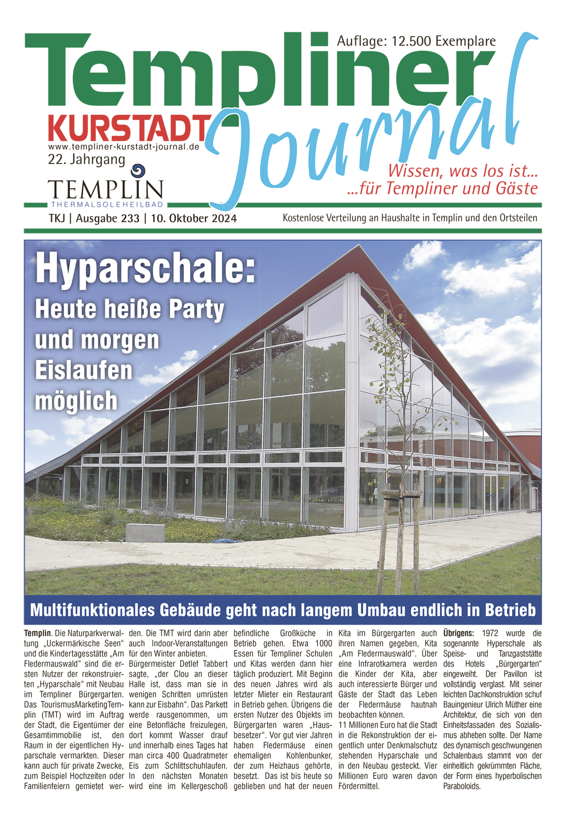 Kurstadt Journal 233 Titel